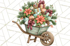Christmas Village Clipart PNG, Winter Holiday Cottage Town Product Image 3