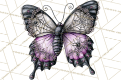 Halloween Butterflies Spooky Gothic Clipart PNG Product Image 3