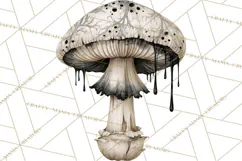 Spooky Halloween Mushrooms PNG, Fall Mushroom Fungus Product Image 3
