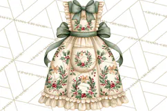 Vintage Christmas Kitchen Clipart PNG Product Image 3
