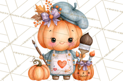 Pumpkin Munchkins Cute Halloween Clipart PNG Product Image 4