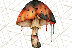 Spooky Halloween Mushrooms PNG, Fall Mushroom Fungus Product Image 4