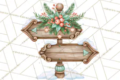 Christmas Village Clipart PNG, Winter Holiday Cottage Town Product Image 4