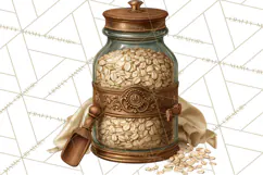 Vintage Farmhouse Kitchen Clipart PNG Product Image 4