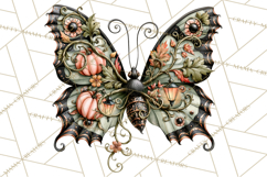 Halloween Butterflies Spooky Gothic Clipart PNG Product Image 3