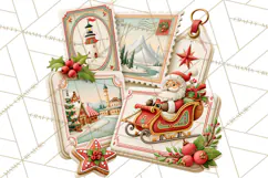 Santa's Travel Agency Christmas Clipart PNG Product Image 3