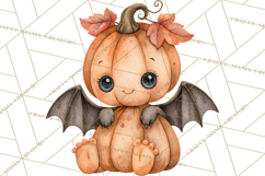 Pumpkin Munchkins Cute Halloween Clipart PNG Product Image 3