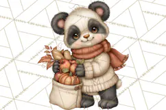 Autumn Critter Town Clipart PNG, Fall Cottage Animal Town Product Image 3