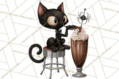 1950s Vintage Halloween Clipart Retro Soda Fountain Clip Art Product Image 3
