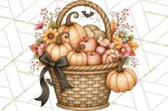 Halloween Critter Town Clipart PNG, Spooky Cottage Animals Product Image 5
