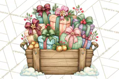 Christmas Village Clipart PNG, Winter Holiday Cottage Town Product Image 5