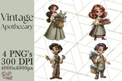 Vintage Apothecary World PNG Product Image 1