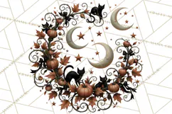 Vintage Halloween Clipart PNG, Halloween Retro Characters Product Image 5