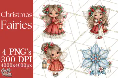 Christmas Fairy World Clipart PNG Product Image 1