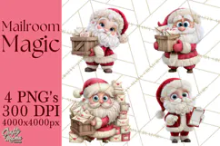 Santa’s Mailroom Christmas Clipart PNG Product Image 1