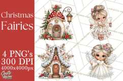 Christmas Fairy World Clipart PNG Product Image 1