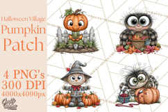 Halloween Village Pumpkin Patch PNG Clipart Product Image 1