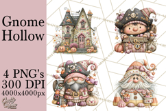 Gnome Hollow Halloween Clipart PNG Product Image 1