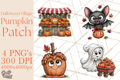 Halloween Village Pumpkin Patch PNG Clipart Product Image 1