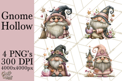 Gnome Hollow Halloween Clipart PNG Product Image 1