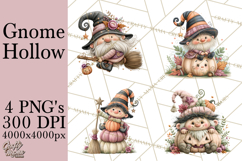 Gnome Hollow Halloween Clipart PNG Product Image 1