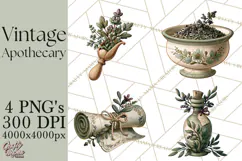 Vintage Apothecary World PNG Product Image 1