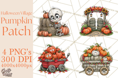 Halloween Village Pumpkin Patch PNG Clipart Product Image 1