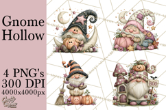 Gnome Hollow Halloween Clipart PNG Product Image 1