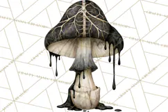 Spooky Halloween Mushrooms PNG, Fall Mushroom Fungus Product Image 4