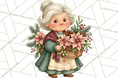 Christmas Village Clipart PNG, Winter Holiday Cottage Town Product Image 4