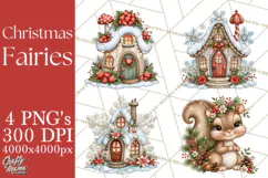 Christmas Fairy World Clipart PNG Product Image 1