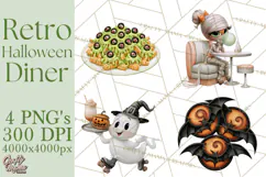 1950s Vintage Halloween Clipart Retro Soda Fountain Clip Art Product Image 1