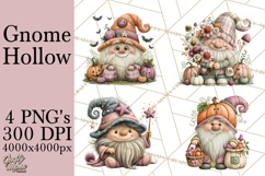 Gnome Hollow Halloween Clipart PNG Product Image 1