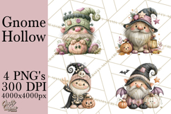 Gnome Hollow Halloween Clipart PNG Product Image 1