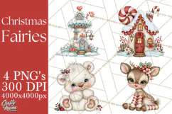 Christmas Fairy World Clipart PNG Product Image 1