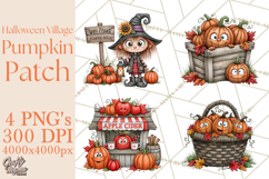 Halloween Village Pumpkin Patch PNG Clipart Product Image 1