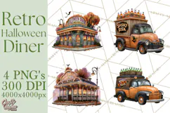 1950s Vintage Halloween Clipart Retro Soda Fountain Clip Art Product Image 1