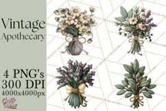 Vintage Apothecary World PNG Product Image 1