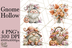 Gnome Hollow Halloween Clipart PNG Product Image 1