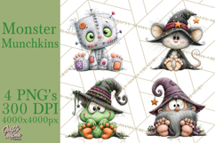 Monster Munchkins Halloween Characters PNG Product Image 1
