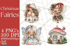 Christmas Fairy World Clipart PNG Product Image 1