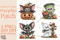 Halloween Village Pumpkin Patch PNG Clipart Product Image 1