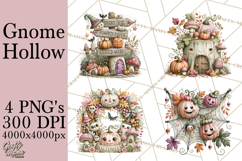 Gnome Hollow Halloween Clipart PNG Product Image 1