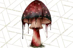 Spooky Halloween Mushrooms PNG, Fall Mushroom Fungus Product Image 5