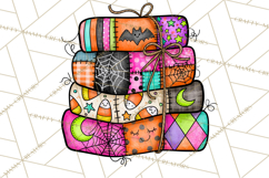 Haunted Patchwork Halloween Characters PNG Product Image 5