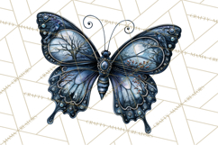 Halloween Butterflies Spooky Gothic Clipart PNG Product Image 2