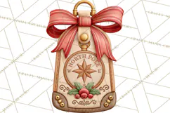 Santa's Travel Agency Christmas Clipart PNG Product Image 2