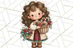 Christmas Village Clipart PNG, Winter Holiday Cottage Town Product Image 2