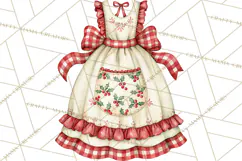Vintage Christmas Kitchen Clipart PNG Product Image 2
