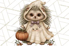 Halloween Critter Town Clipart PNG, Spooky Cottage Animals Product Image 2